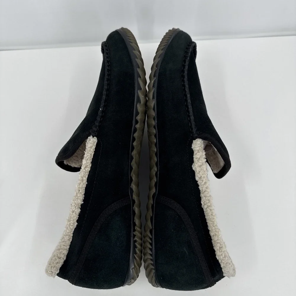 SOREL Mens Dude Moc‎ Slipper - Black Suede Men's Size 13 Vulcanized Rubber Sole